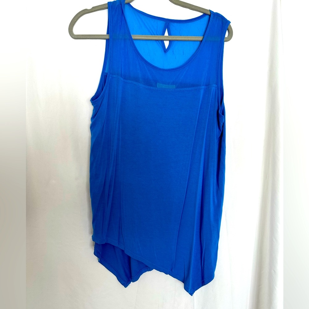 Sheer top sleeveless tank